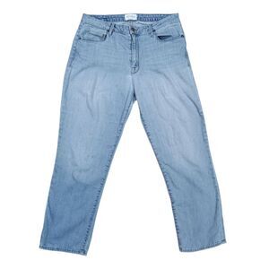 Parker Smith Light Wash Denim Relaxed Straight Jeans Women's Size 32W High Rise